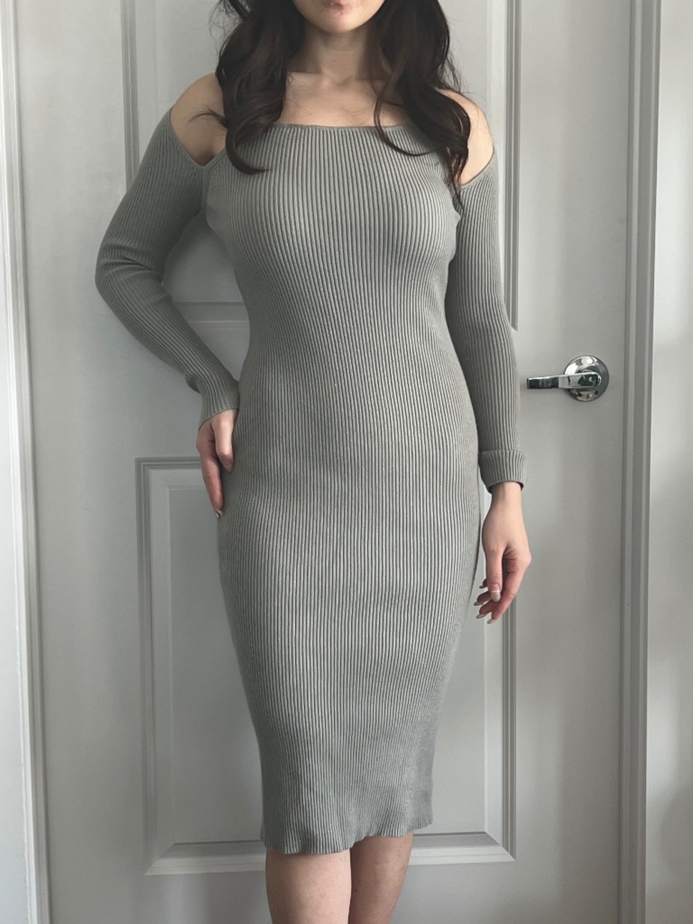 Ribbed Knit Maxi Dress Size S brand new with tag